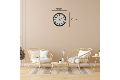 KROM PRİME METAL DUVAR SAATİ 40 CM