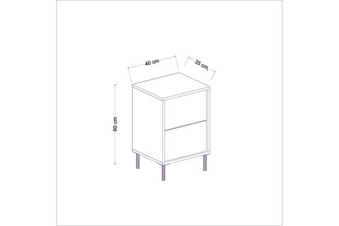 İMAJ KOMODİN, ANTRASİT(SİYAH MERMER DESEN)