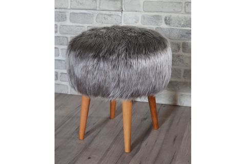 DOLCE YUVARLAK SİLİNDİR PUF KAHVE PELUŞ