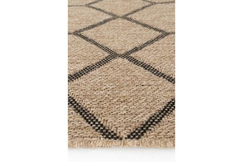 HALIMAX İNDİA JÜT HALI 669, SİYAH ÇİZGİLİ, 100X300