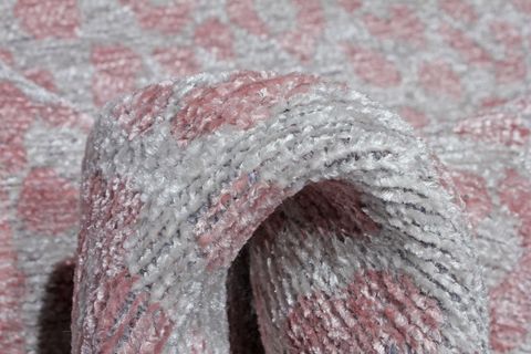 MORETTİ NORDİ LEOPAR DESENLİ MAKİNE DOKUMA HALI, PEMBE, 155X230