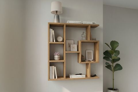 ENDA HOME YEGANE ÇİFT KULLANIMLI DUVAR RAFI ÇAM