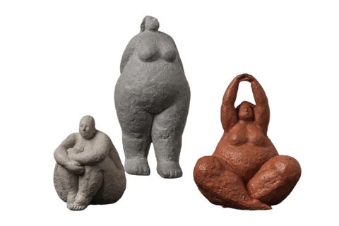 İSKANDİNAV MERY OBJE ÜÇLÜ SET, BEJ, GRİ