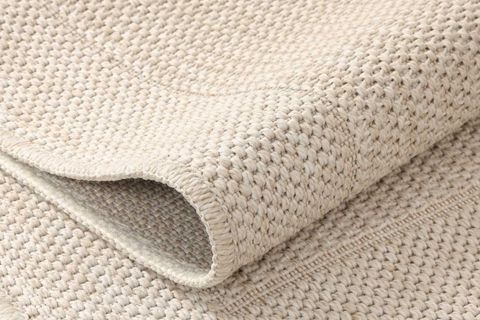 PERA HALI MİNİMALİST KREM BEYAZ SİSAL TARZI HALI FM02W 160X210 CM