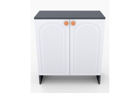 BOHA BOHEM MDF MEMBRAN KAPAKLI ÇOK AMAÇLI DOLAP, ANTRASİT BEYAZ