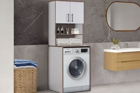 BLESK ÇAMAŞIR MAKİNESİ DOLABI, CEVİZ