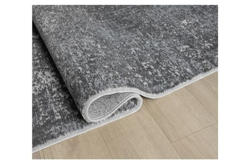 VİTA SERİSİ BAMBU DOKULU MODERN SIK DOKUMA MAKİNE HALISI, ANTRASİT, 120X350