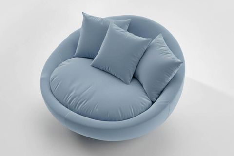 RUBY YUVARLAK DÖNER BERJER, AÇIK MAVİ