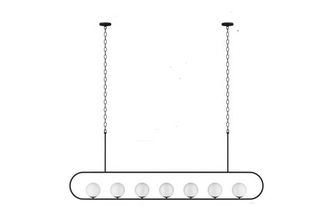 SULTAN YEDİLİ AVİZE, BEYAZ SİYAH, 200 CM