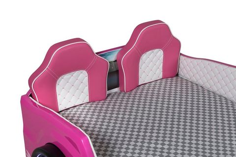 MUSTANG ARABALI YATAK KAPILARI AÇILAN FULL LEDLİ, PEMBE