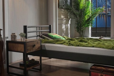 ASOS METAL KARYOLA, SİYAH, 90X200