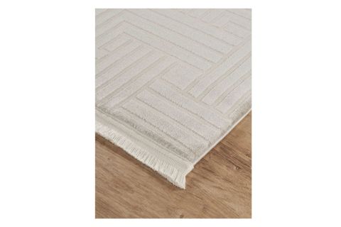 JASMİNE SERİSİ BAMBU DOKULU MAKİNE HALISI, GRİ, DE504, 80X200