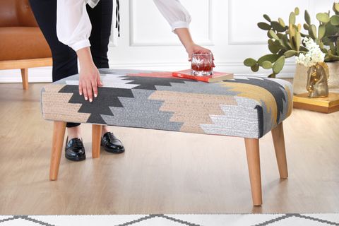 BESHİR KİLİM BENCH PUF, YAPRAK