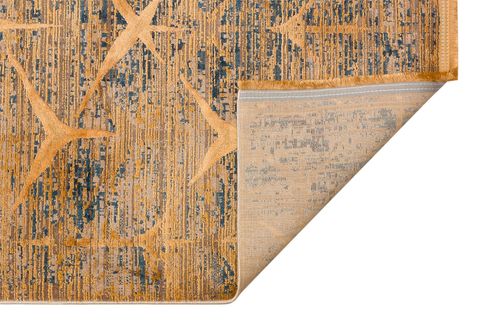 EKO HALI VERONA DYED VRD 06 MARİNE GOLD MAVİ SARI KOLAY KULLANIMLI YUMUŞAK DOKULU YÜKSEK ALÇAK OYMALI MODERN İNCE SALON HALISI 200X290