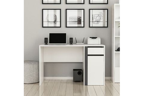 SHAE MODERN ÇALIŞMA MASASI BEYAZ ANTRASİT