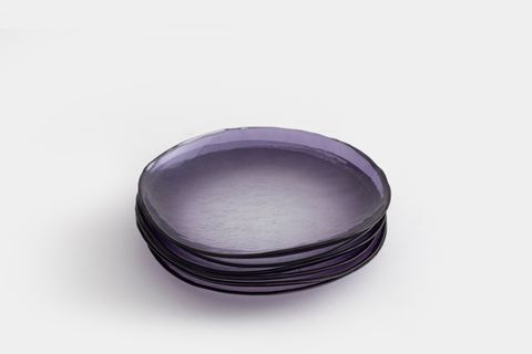 KİTCHEN ESSENTİALS ALTHEA CAM PASTA TABAĞI 21 CM, MOR, ALTILI SET