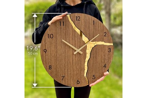 AHŞAP DUVAR SAATİ, KAHVERENGİ