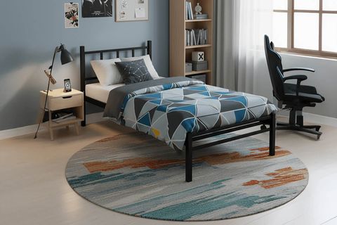 TİTAN TEK KİŞİLİK METAL KARYOLA, SİYAH, 90X190