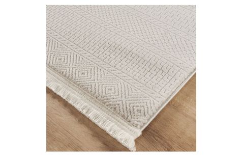 JASMİNE SERİSİ BAMBU DOKULU MAKİNE HALISI, GRİ, DE506, 160X400