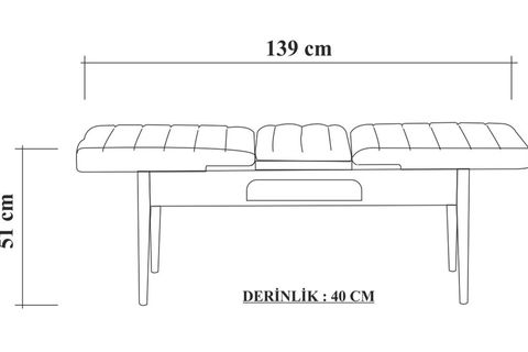 SEMBOL AÇILIR BENCH, BEYAZ TAŞ