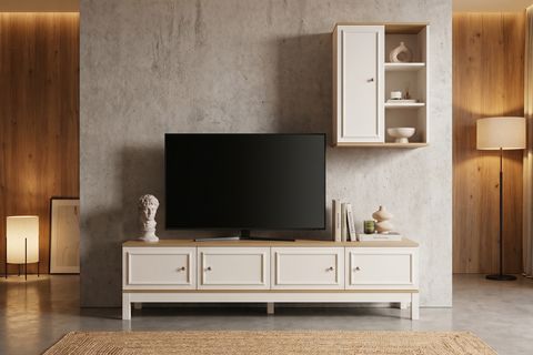 CALEN DUVAR MODÜLLÜ TV ÜNİTESİ, 4 KAPAKLI
