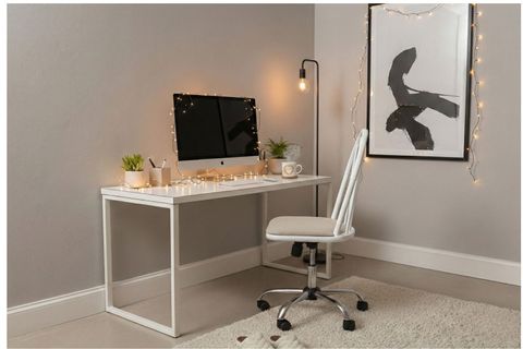 LAURA AHŞAP OFİS ÇALIŞMA SANDALYESİ, BEYAZ