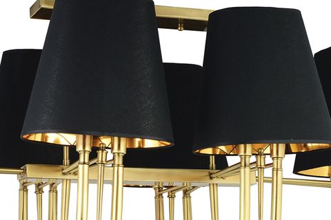 LAMPALUCE LUSSO ŞAPKALI ONİKİLİ AVİZE, SARI