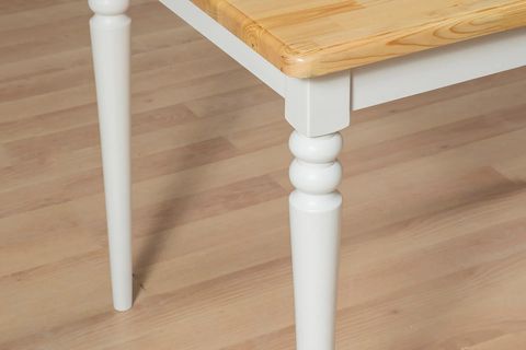 HARPUT MASA VE AMERİKAN SANDALYE TAKIMI, MEŞE BEYAZ, 140X80