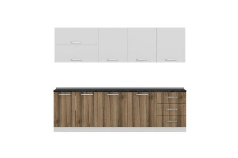 MİNAR EGE 270 CM MUTFAK DOLABI BEYAZ DORE 270-D1