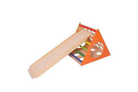 WOODNJOY AHŞAP ÜÇGEN PİKLER VE GEOMETRİK RAMPA KAYDIRAK SETİ