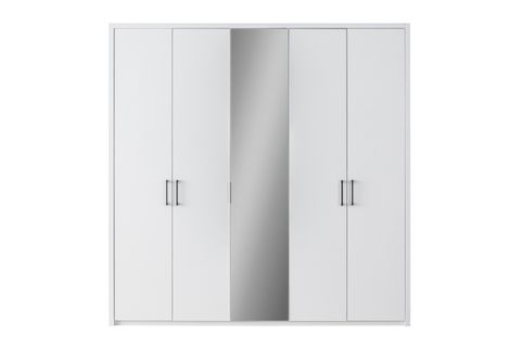 LİFE GARDIROP, BEYAZ, 5 KAPAKLI