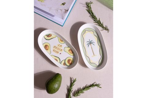 THE MİA ITALİAN SUMMER OVAL SERVİS TABAĞI 2Lİ 23 CM