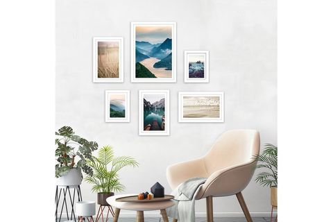 ALTILI MANZARA ÇERÇEVELİ POSTER PANO SETİ