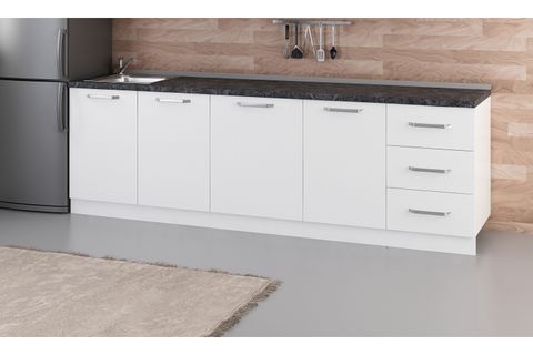 MİNAR 260 CM MUTFAK DOLABI BEYAZ 260-B2-ALT MODÜL