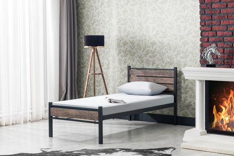 EVGER METAL KARYOLA, K30, SİYAH, 90X200