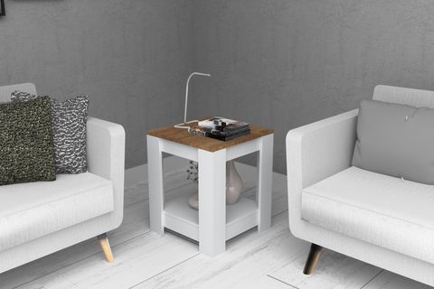 RİO SEHPA, CEVİZ BEYAZ, 50 CM