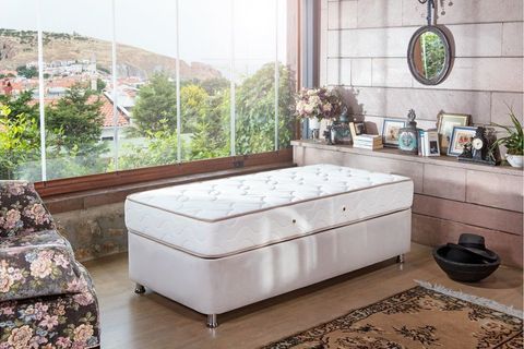 PİGAS TEK KİŞİLİK YATAK, BEYAZ 90X190