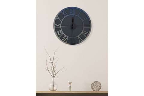 ROMA RAKAMLI DEKORATİF DUVAR SAATİ SİYAH
