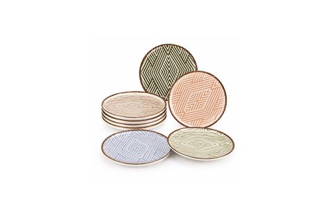 PORLAND ORTANCA 6 PARÇA SERVİS TABAĞI 24CM PORSELEN