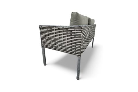 LETRA RATTAN İKİLİ BAHÇE MOBİLYASI, GRİ