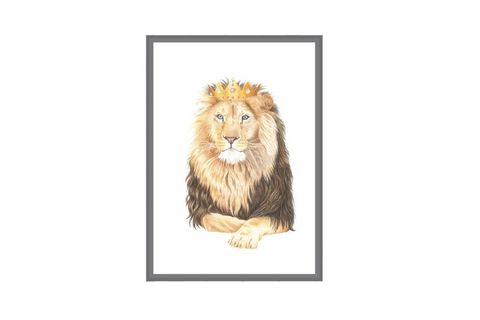 ASLAN ÜÇLÜ TABLO SETİ, ÇERÇEVELİ, 33X48