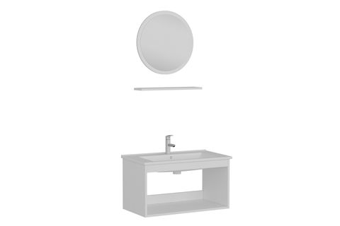 NİKA BANYO DOLABI 100CM AS2K 1YA1R ETJ BEYAZ ANTRASİT