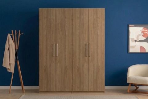 LUNA NOX GARDIROP, MEŞE, 4 KAPAKLI