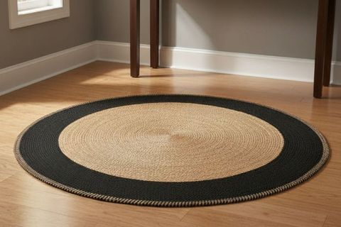 CİRCO YUVARLAK HALI, NATURAL SİYAH, 150 CM