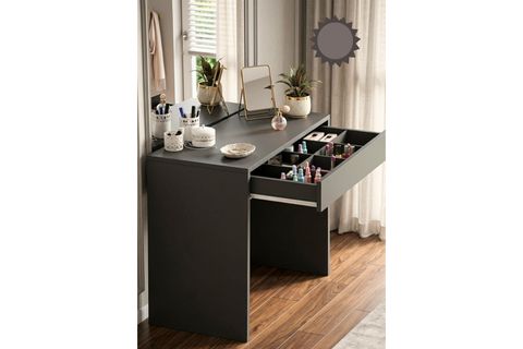 ARYA NOVELLA BÖLMELİ MAKYAJ MASASI, ANTRASİT