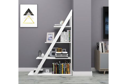 ARNETTİ ARVEN 4 RAFLI MODERN KİTAPLIK, BEYAZ- ARVEN