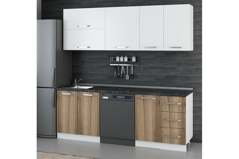 MİNAR 220 CM MUTFAK DOLABI BEYAZ DORE 220 D10