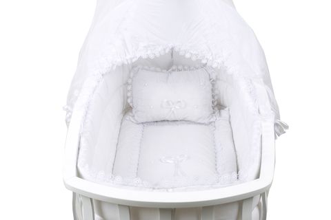 OTANTİK SALLANIR SEPET BEŞİK, BEYAZ, 60X90