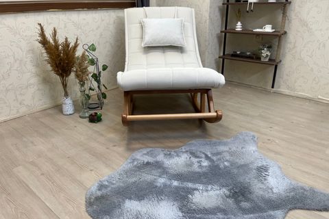 ASEDİA MİSKİN SALLANAN SANDALYE, KREM, AHŞAP, NATUREL AYAK