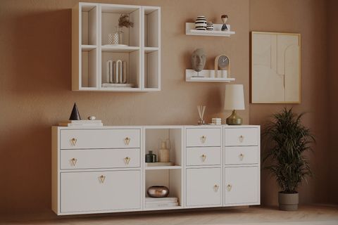 BK ÇOK AMAÇLI DOLAP, 6 ÇEKMECE 1 DÜŞER KAPAKLI, KBR